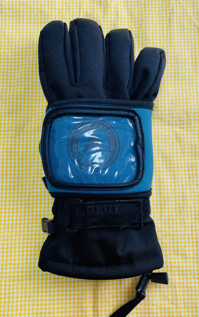 [ prompt decision ] new goods * unused DEATH LABEL glove Pas Steel blue neoprene material glove hand. .. installation type tes label ①