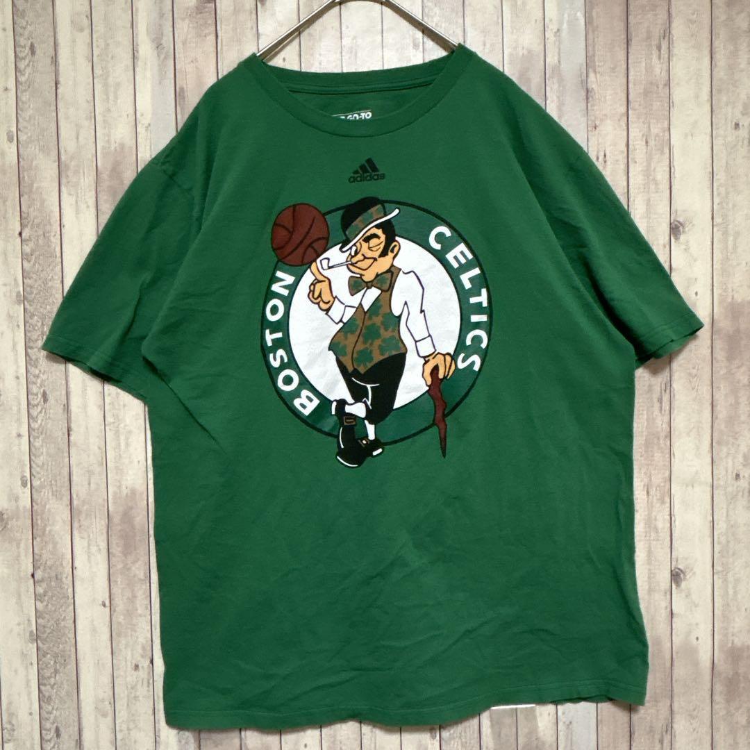 古着 NBA バスケ Tシャツ size L BOSTON CELTICS バスケットボール 一点物 アメカジ スポーツMIX 夏服 春服 秋服 トップス ロゴ_画像2