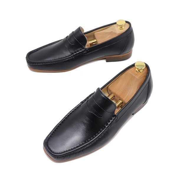  ручная работа мужской 27cm натуральная кожа гладкий Loafer туфли без застежки ma Kei производства закон бизнес casual черный обувь 829