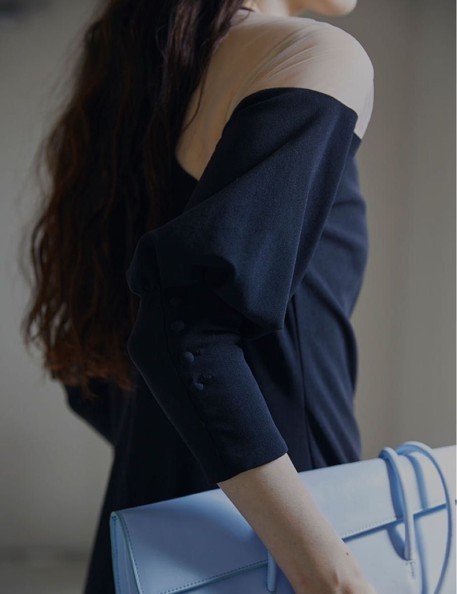 新品 タグ付き】アメリビンテージ LAKE CURVE TRICOT RIB DRESS 新品 タグ付き】アメリビンテージ LAKE CURVE TRICOT RIB DRESS
