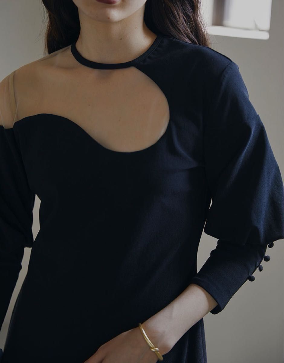 新品 タグ付き】アメリビンテージ LAKE CURVE TRICOT RIB DRESS 新品 タグ付き】アメリビンテージ LAKE CURVE TRICOT RIB DRESS