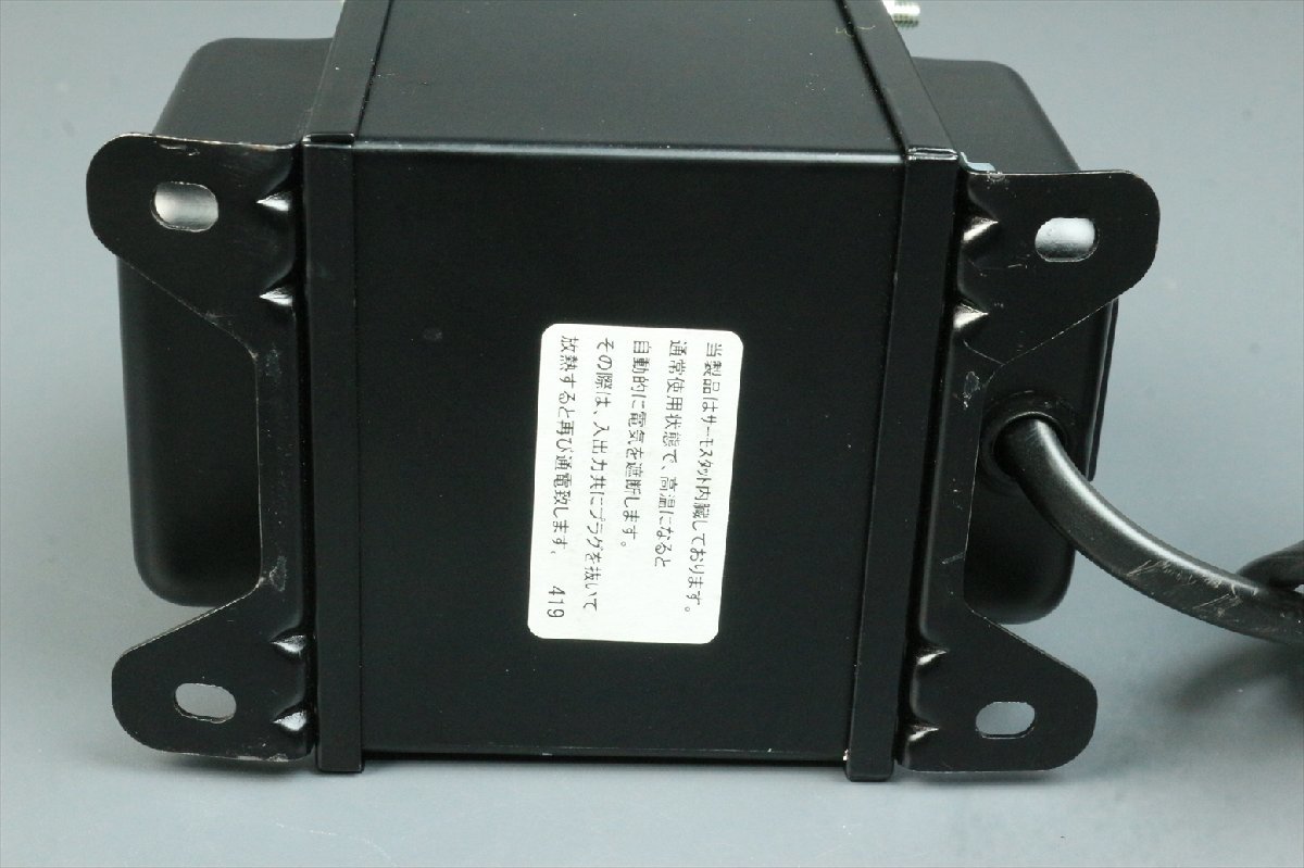 東栄変成器 TOEI HENSEIKI SU-6 変圧器 ステップアップトランス 100V ⇒ 110V～120V 600VA 単相単巻トランス コンセント 3029bz_画像8