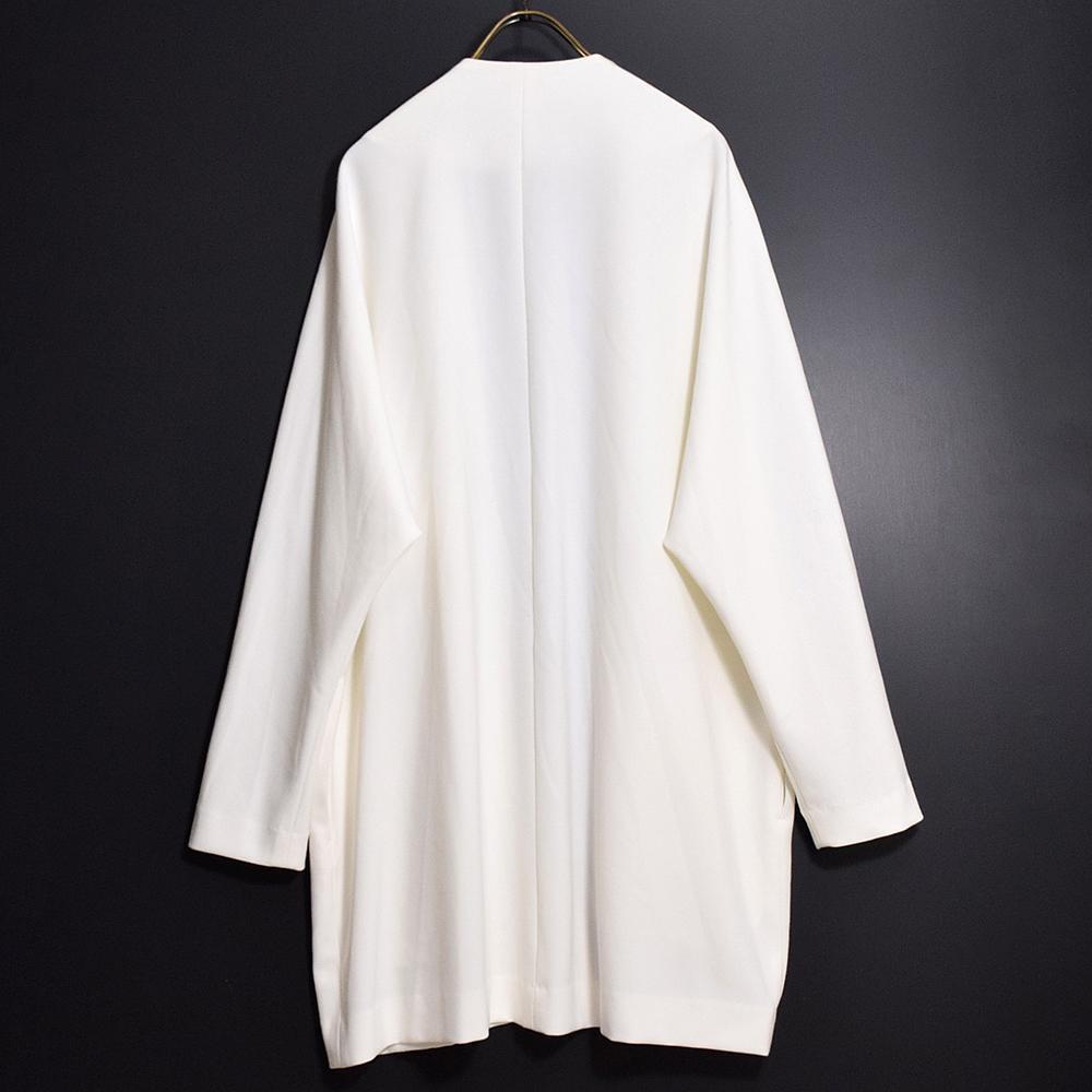 現行タグ 近年デザイン モガ MOGA ポリレーヨン ドルマンスリーブ コート ジャケット 羽織り 白 2/M ホワイト ゆったりシルエット_画像7
