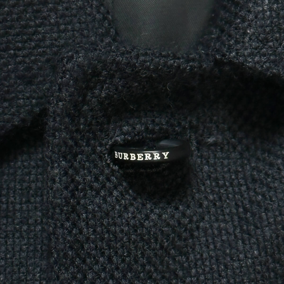 極美品カシミヤBURBERRY LONDONナポレオンコートピュアカシミヤ入XL.LL~Lマリンステンカラーコートブラックグレー大きいバーバリーロンドンの画像5