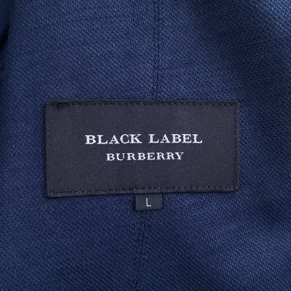 金釦美品XL.LL～L!BURBERRY BLACKLABELテーラードジャケットノバチェック柄パイピングネイビー紺ブレザーブラレバーバリーブラックレーベル_画像8