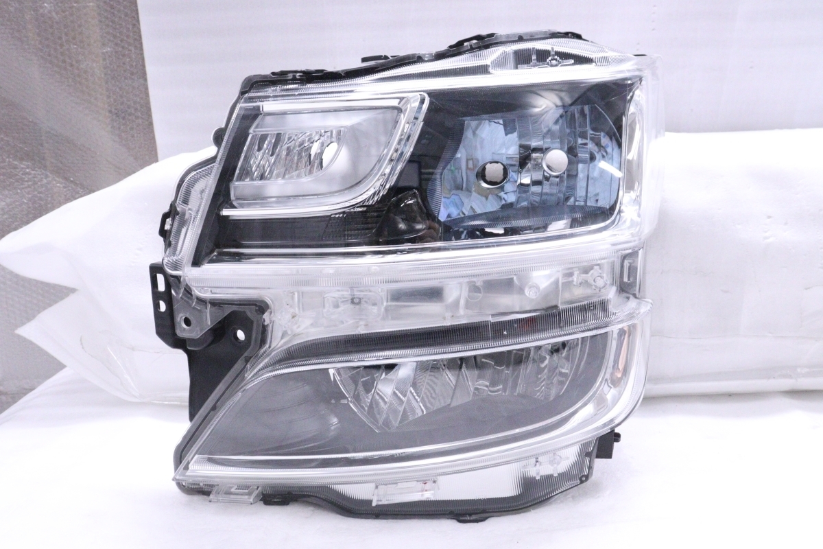 43-208★美品★LED MH55S ワゴンRハイブリッド★左ヘッドライト KOITO 100-59375 ユニット ブラック 純正★スズキ (UK)_画像1