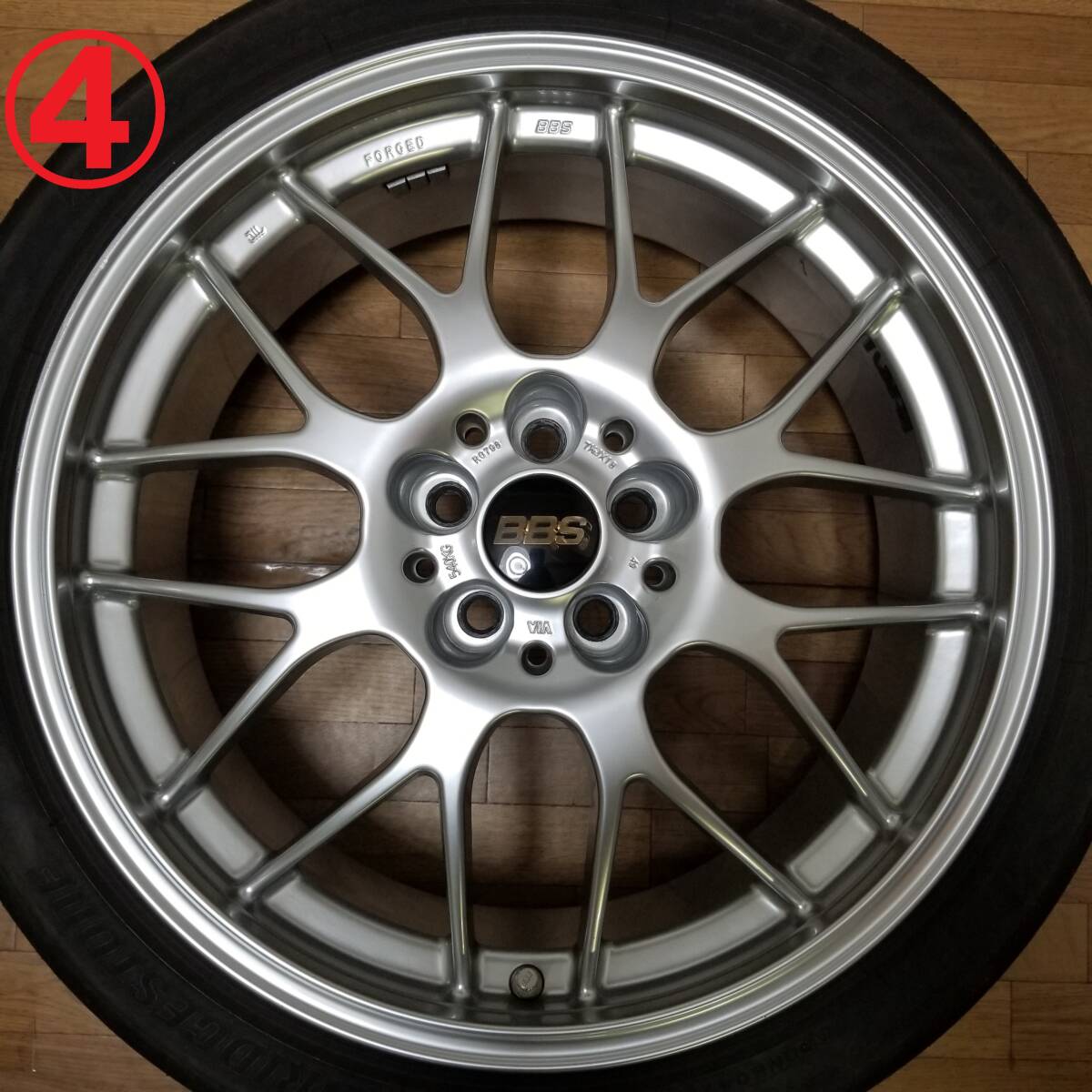 【超美品】18インチ 7.5J +49 PCD100 BBS RG-R RG798 BRZ 86 レガシィ インプレッサ STI プリウス カローラスポーツ CT200h LM RE RG RF RI_画像5