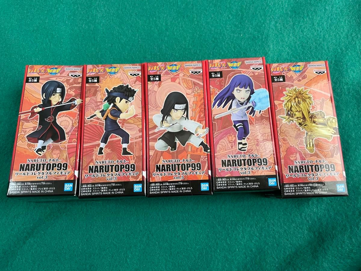 ナルト　ワールドコレクタブルフィギュアNARUTOP99 vol.3 イタチ シスイ ネジ ヒナタ ミナト ワーコレ