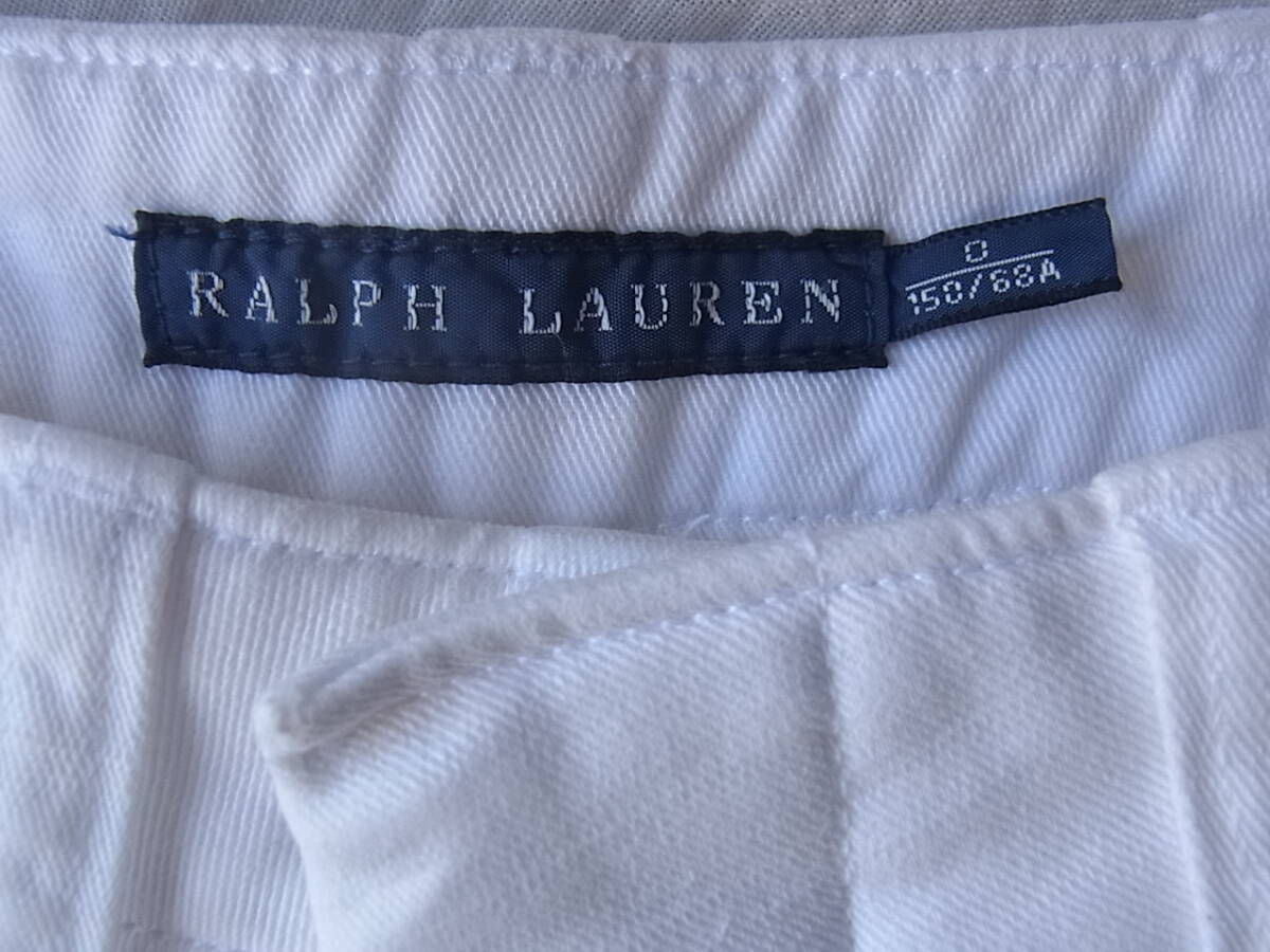 RALPH LAUREN　 ラルフローレン　スリムシルエット　コットンパンツ　サイズ 0 (150/68A) ホワイト_画像5