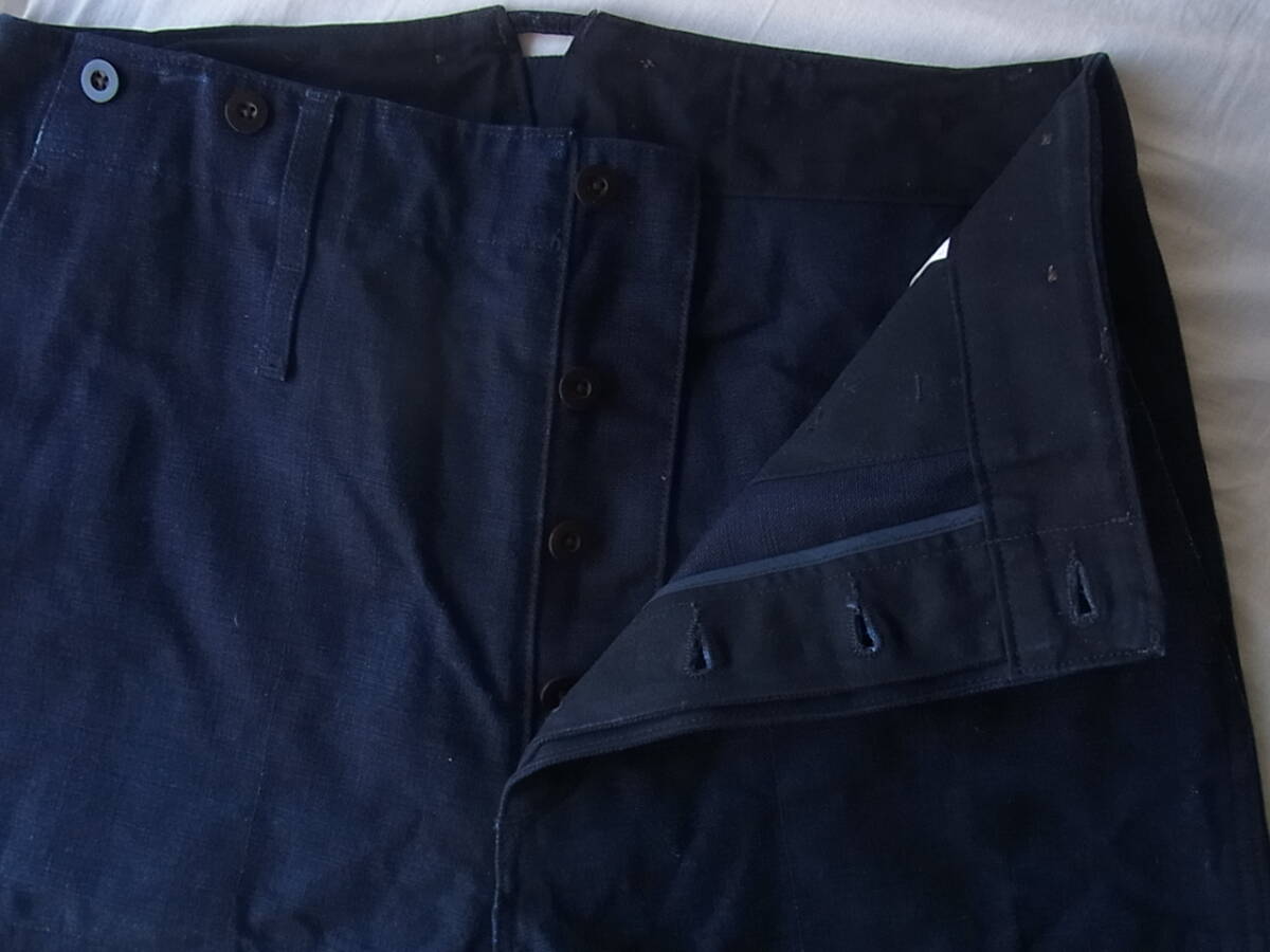 NIGEL CABOURN 　ナイジェル ケーボン 　ミリタリーディティール　濃色インディゴ染め パンツ　サイズ 34 日本製_画像6