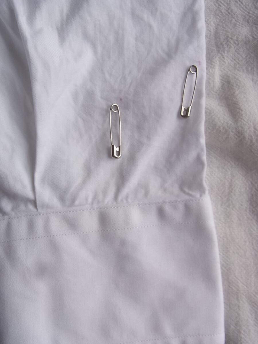 I K E BEHAR アイクベーハー　コットンオックス素材　ボタンダウンシャツ　サイズ 14 1/2 - 32 ホワイト　ペルー製_画像8