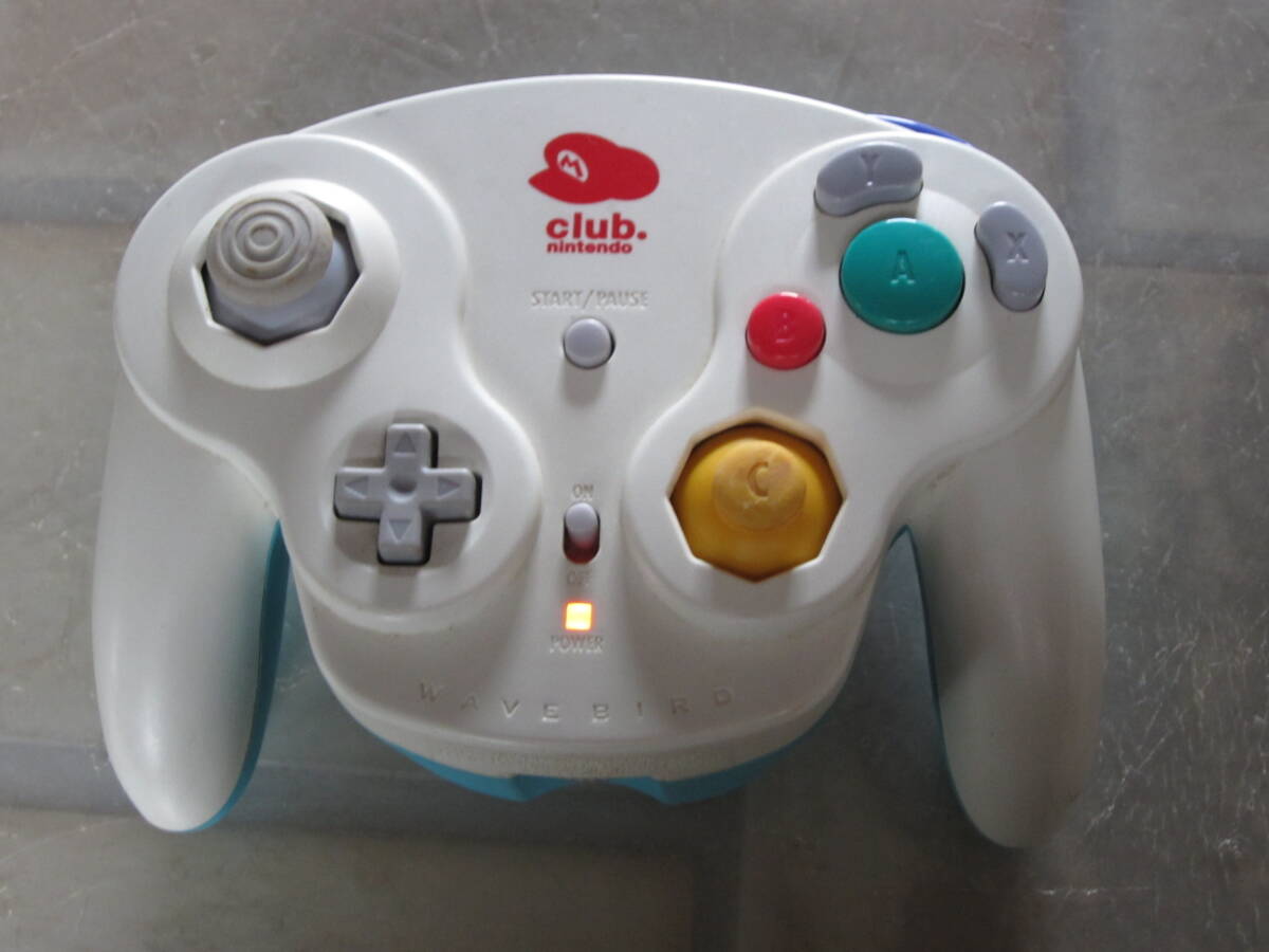 Nintendo 任天堂 GAMECUBE WAVE BIRD Wireless Controller nintendo club M マリオ MODEL DOL-004 Wireless Receiver DOL-005_画像2