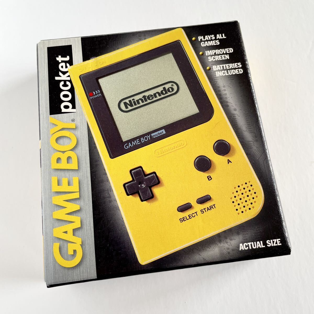 ☆未使用☆ゲームボーイポケット イエロー 本体 海外版☆任天堂 Nintendo GAMEBOY pocket GBP レア_画像1