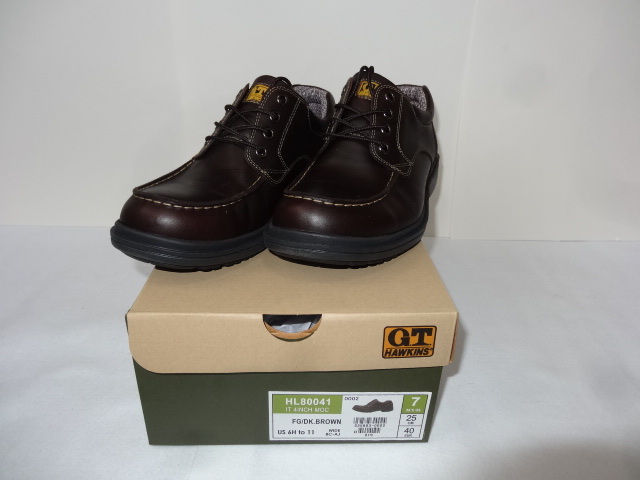 HAWKINS ホーキンス 防水ウォーキングシューズ HL80041 IT 4INCH MOC F14　FG/DK.BROWN_画像1