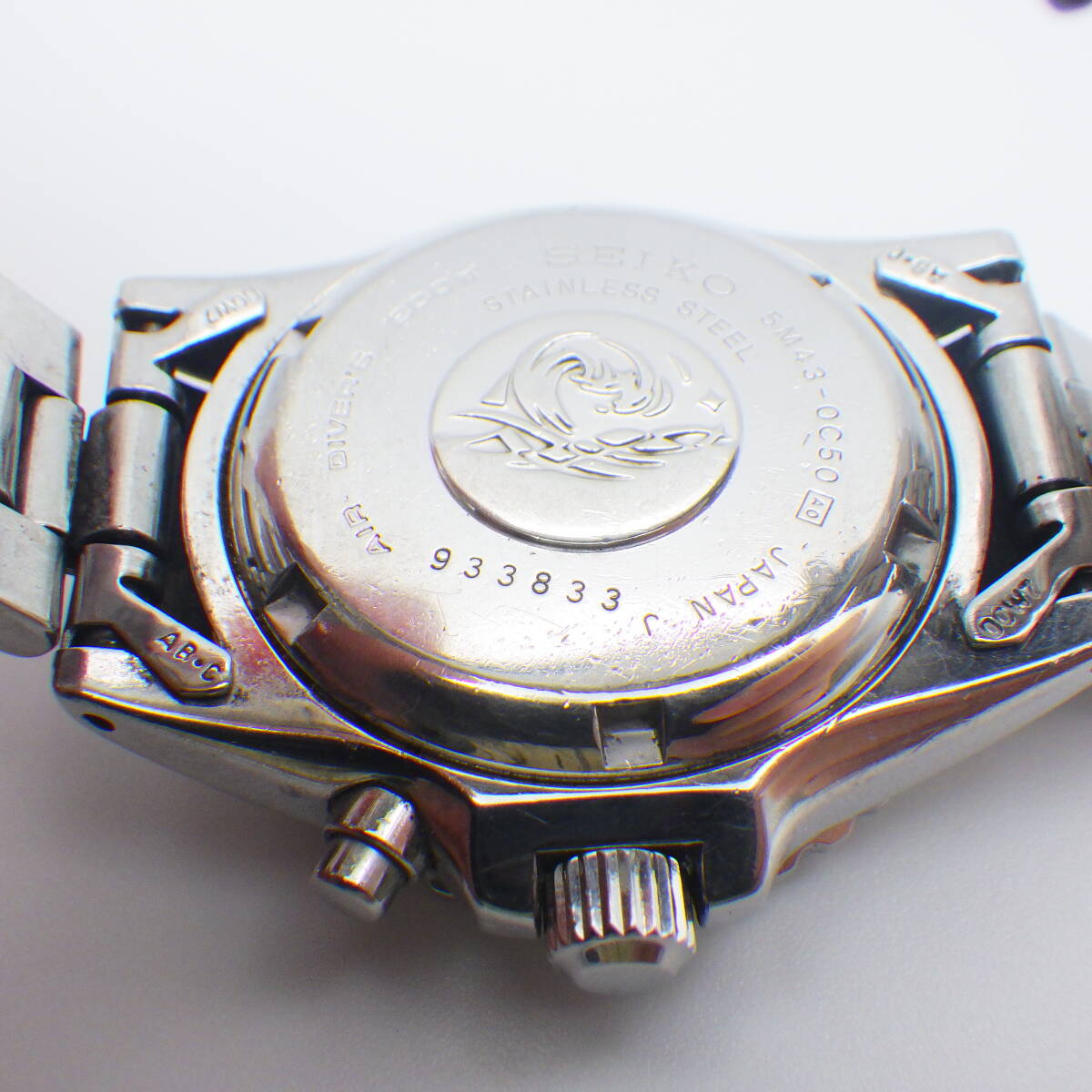 セイコー SEIKO AGS スキューバ 200m 5M43-0C50 キネティック 腕時計 オートクオーツ メンズ 稼働品_画像2