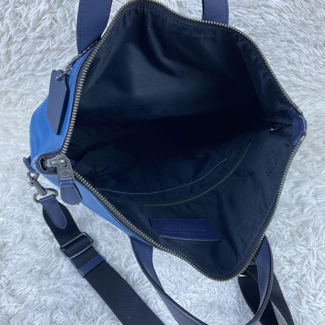 １円〜【現行・美品】coach コーチ 2way マンハッタンフォールドオーバー ビジネスバッグ トートバッグ COACH ショルダーバッグ レザーの画像9