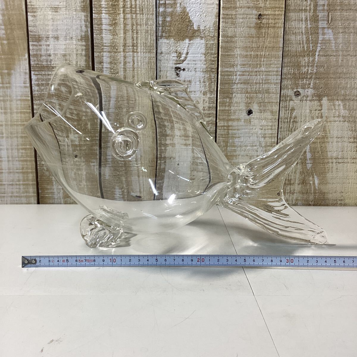 ガラスケース ガラス容器 金魚型 ガラス細工 置物 インテリア ガラス アンティーク 菓子入れ_画像7