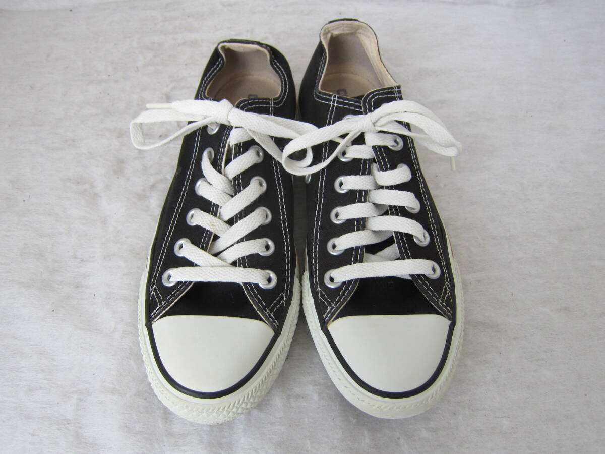 CONVERSE ALLSTAR OX（コンバース オールスターLOW）　M9166　　黒キャンバス　　24.5㎝　US5.5　　ok2403B_画像1