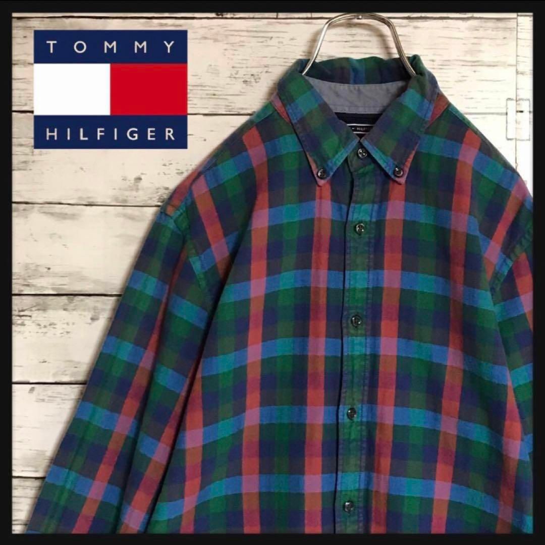 【人気定番】トミーヒルフィガー　チェックシャツ　ニューヨークフィットA841R