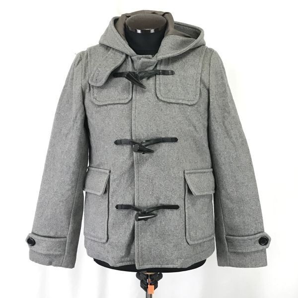 ドゥニーム/Denime★ショート丈ダッフルコート【メンズL/グレー/gray】Coat/Jacket/Jumper/ドゥニームジャパン正規代理店タグ◆pBH492_画像1