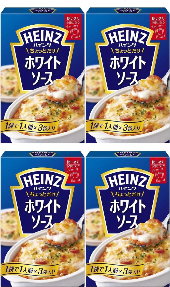 【210g×4箱】【賞味期限2024年11月22日】ハインツ（HEINZ）ちょっとだけホワイトソース、そのまま使える使い切りタイプ