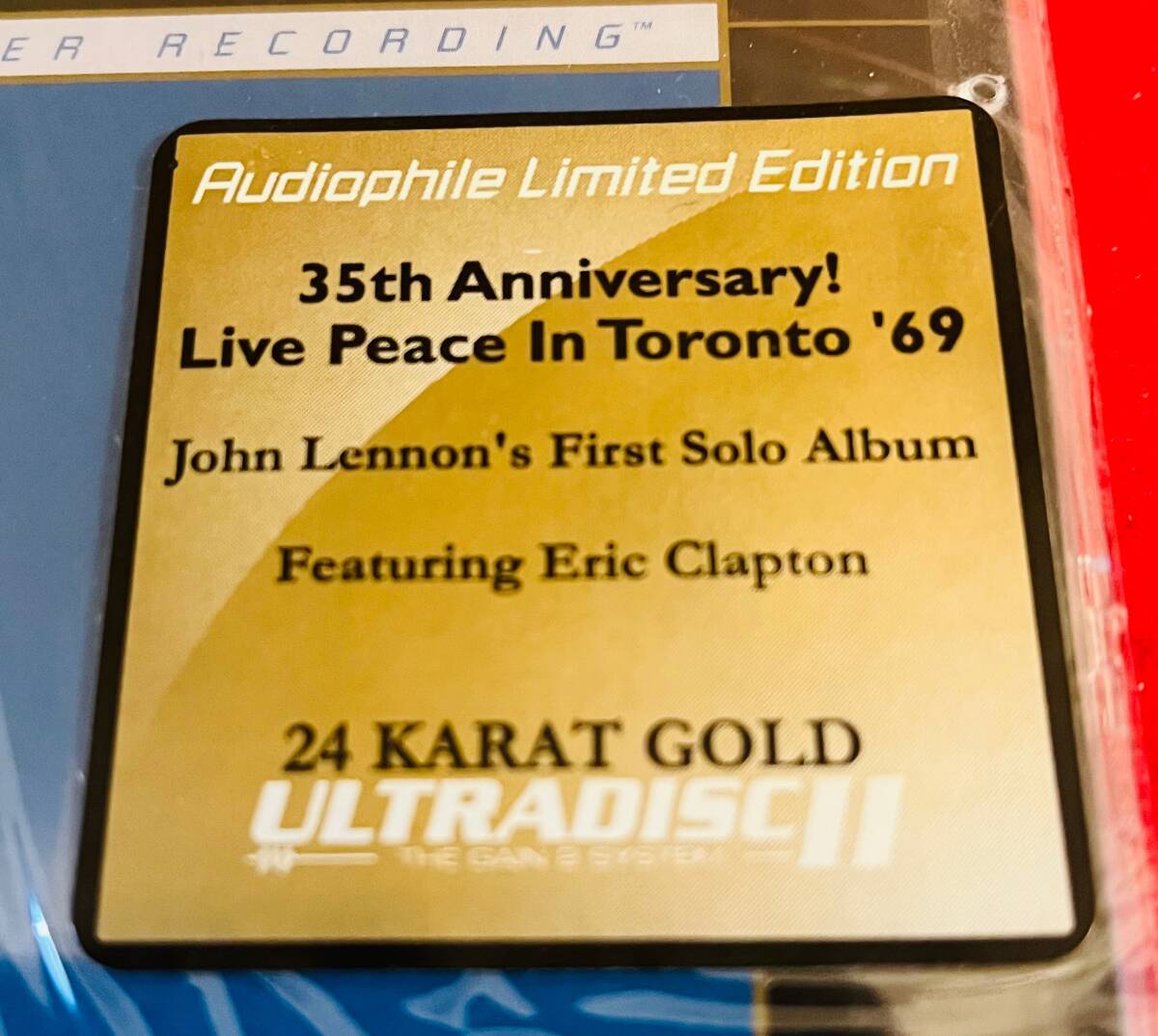 送料無料! 未開封 24k Gold CD!! ジョン・レノン John Lenno / LIVE PEACE IN TORONTO 1969【Mobile Fidelity Sound Lab】_画像4