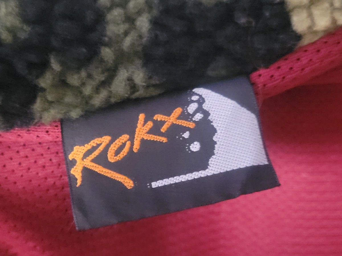 ROKX ロックス STUFFED BEAR VEST スタッフド ベアベスト フリース ボア RXMF6313 カモグリーン L