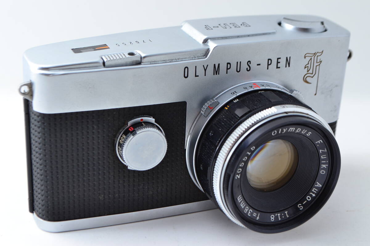 OLYMPUS オリンパス PEN-F / D.Zuiko Auto-S F1.8 38mm フィルムカメラ レンジファインダー 動作確認済み_画像3