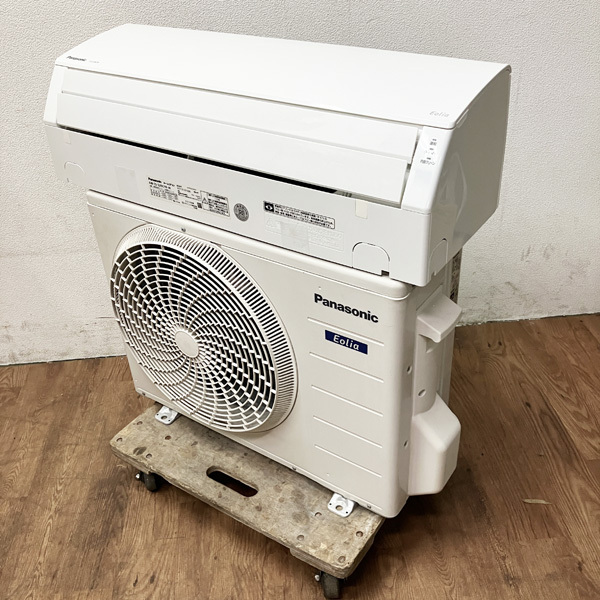 【引取希望・配送要相談】Panasonic Eolia/エオリア 2.2kW 6畳 ルームエアコン CS-229CFR-W 2019年式 ●42827_画像1