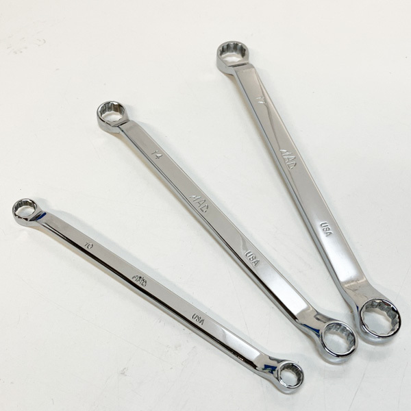 【中古美品】MAC TOOLS/マックツールズ 3本セット オフセット メガネレンチ 8X10MM/BOM2810R 12X14/BOM21214R 14X17/BOM21417R