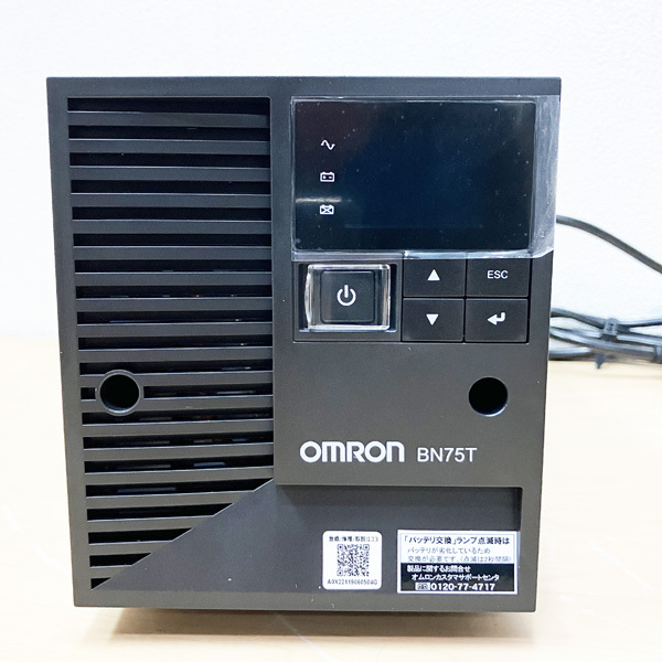 【未使用・再充電済】OMRON/オムロン BN75T 無停電電源装置 UPS 750VA 680W 据置型 2022年製 ※No.2※_画像4