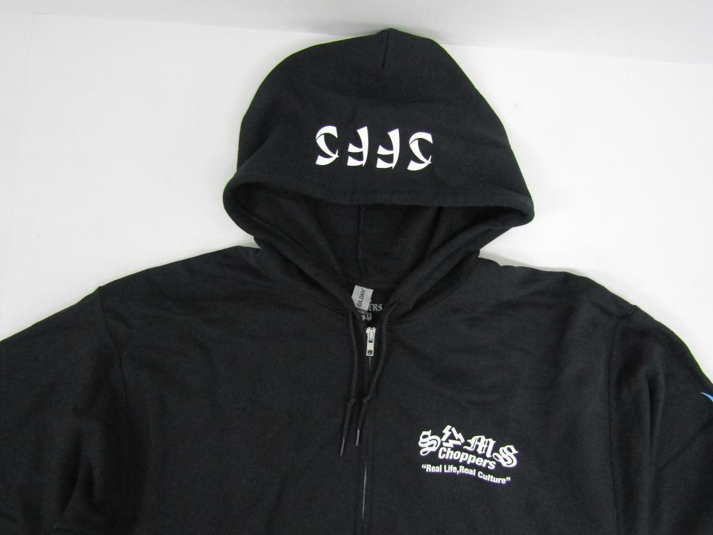 SAMS サムズ CHOPPERS SFFS ZIP HOODIE フーディー パーカー Lサイズ ブラック ◆FG7046_画像2