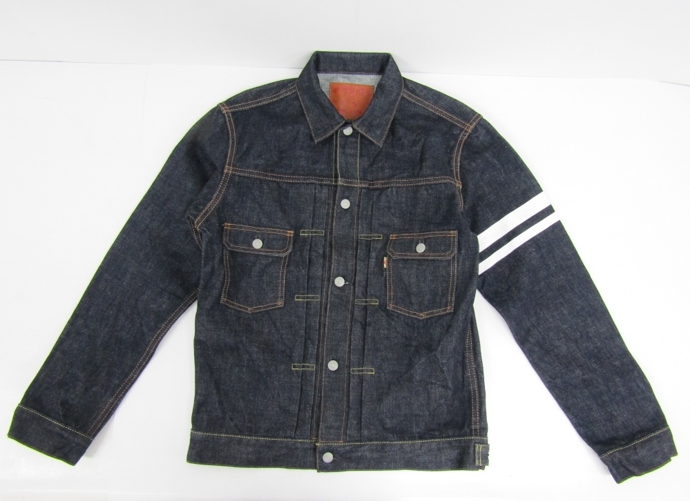 MOMOTARO JEANS 桃太郎ジーンズ 2105SP 出陣 2nd デニムジャケット ジージャン ワンウォッシュ 徳能インディゴ サイス：40 ◆FG7041_画像1