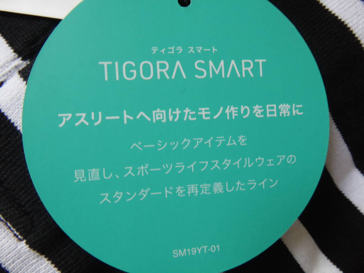 TIGORA SMART ティゴラ 吸水速乾 UV CUT ボーダー柄 鹿の子 半袖ポロシャツ O 黒白 ②の画像6