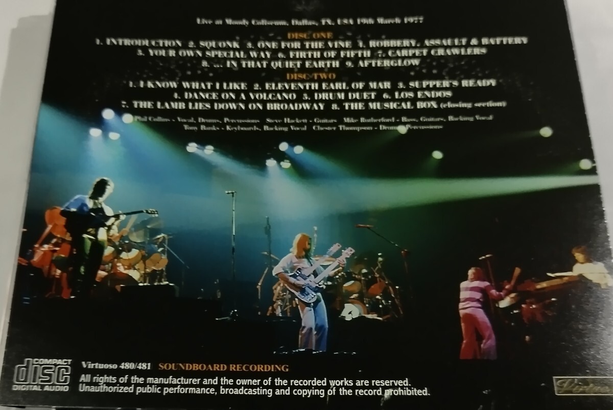 ジェネシス 1977年 SDB Genesis Live At Dallas,USA_画像2