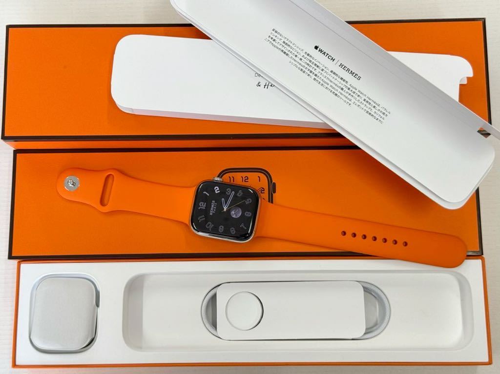 ☆最新 即決 美品 100% Apple Watch series9 HERMES 45mm アップルウォッチ エルメス GPS+Cellular シルバーステンレス シリーズ9 434_画像2