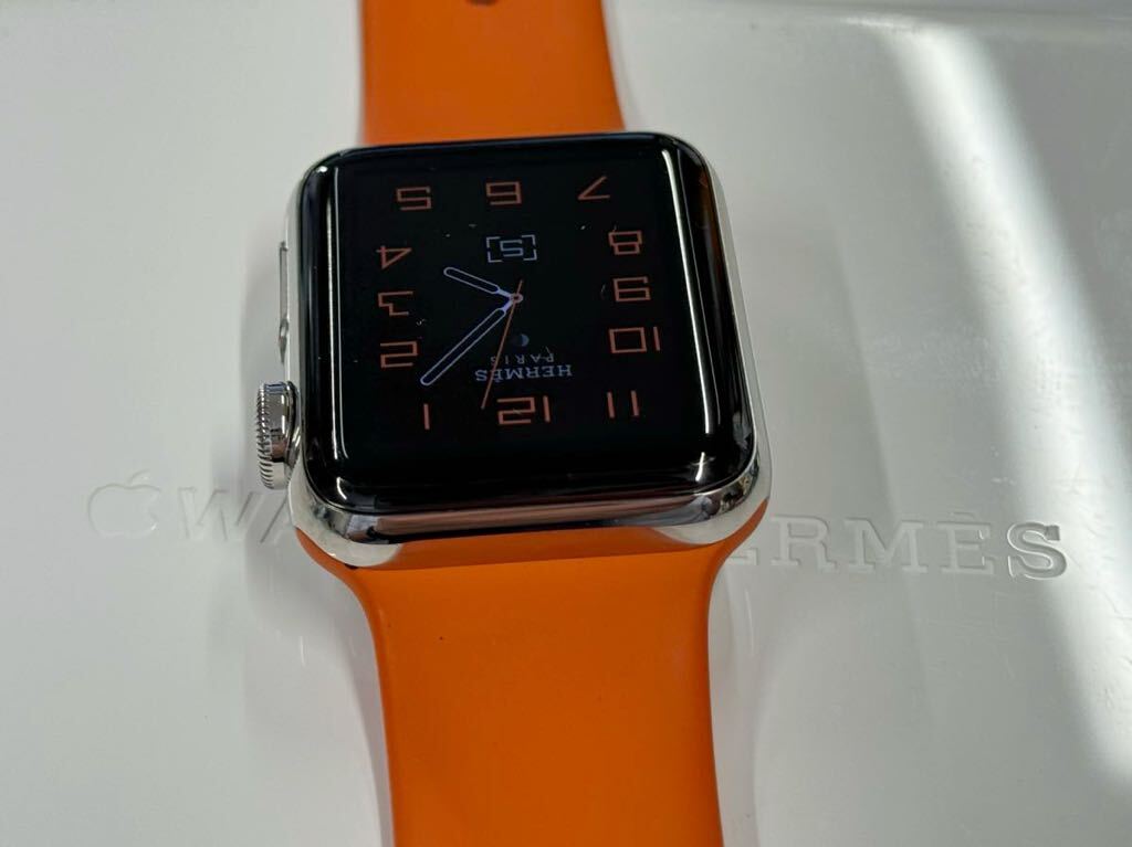 即決 Apple watch HERMES Series3 純正オレンジスポーツバンド 即決 Apple watch HERMES Series3 純正オレンジスポーツバンド