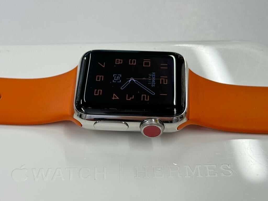 即決 Apple watch HERMES Series3 純正オレンジスポーツバンド 即決 Apple watch HERMES Series3 純正オレンジスポーツバンド