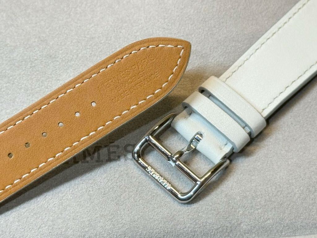 ☆即決 美品 Apple Watch Hermes 41mm 40mm 白 シンプルトゥール レザーストラップ アップルウォッチ レザー エルメス ホワイト 484_画像5