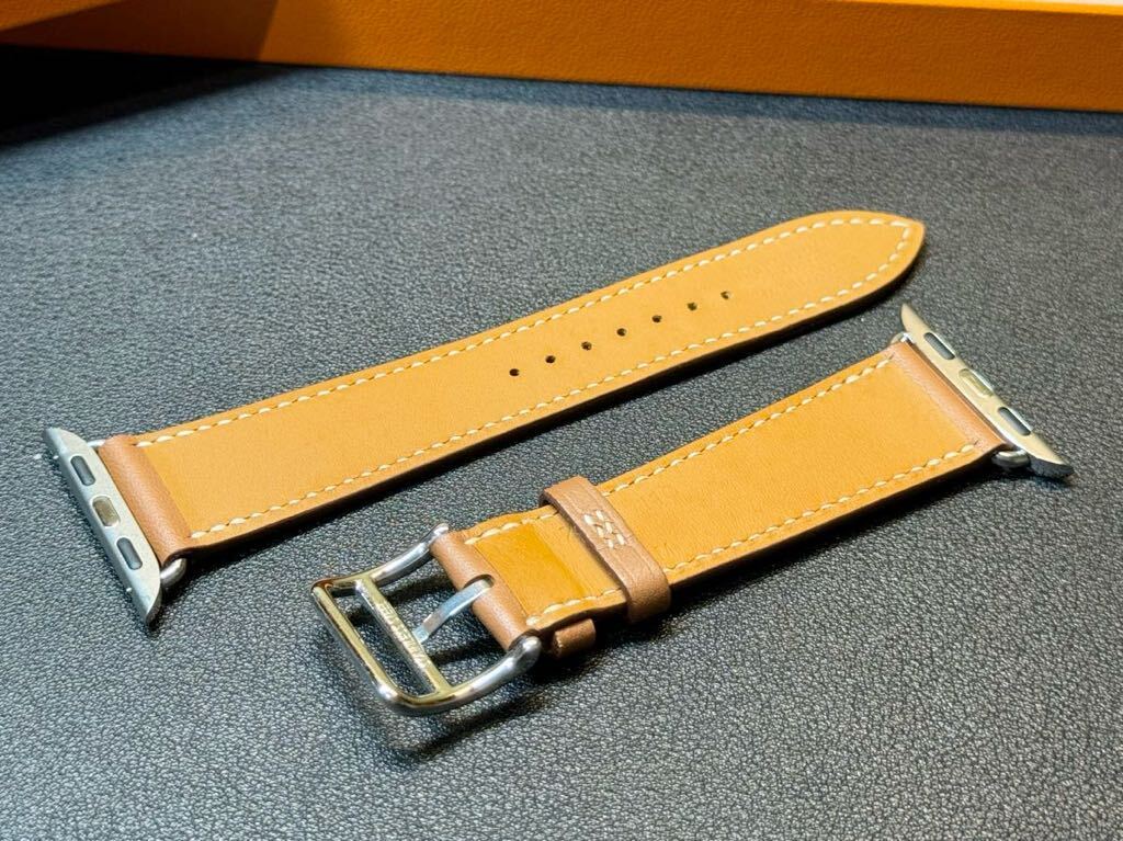 ☆即決 美品 ゴールド Apple watch HERMES エルメス シンプルトゥール レザーバンド 41mm 40mm 38mm アップルウォッチ 純正 474_画像4