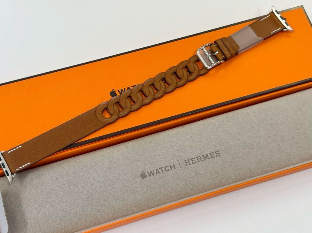 ☆未使用 即決 Apple watch HERMES エルメス フォーヴ ドゥブルトゥール グルメット41mm 40mm アップルウォッチ 純正 レザーストラップ 573