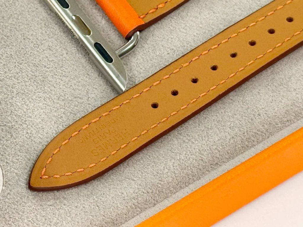 ☆希少 ほぼ未使用 即決 Apple watch HERMES エルメス ドゥブルトゥール オレンジ 41mm 40mm アトラージュ アップルウォッチ 571の画像7