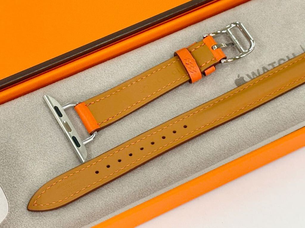 ☆希少 ほぼ未使用 即決 Apple watch HERMES エルメス ドゥブルトゥール オレンジ 41mm 40mm アトラージュ アップルウォッチ 571の画像6