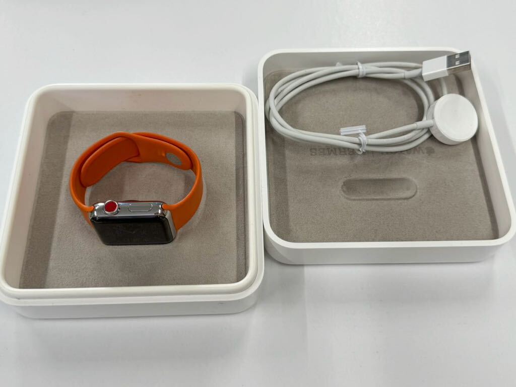 即決 Apple watch HERMES Series3 純正オレンジスポーツバンド 即決 Apple watch HERMES Series3 純正オレンジスポーツバンド