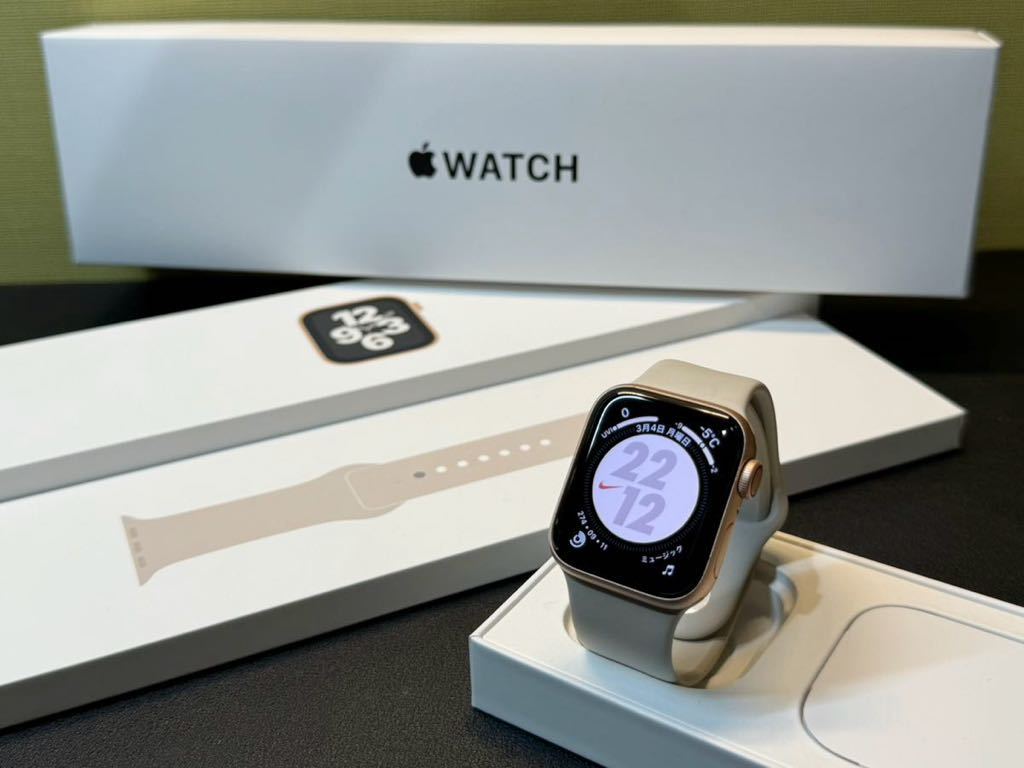 ☆即決 美品 初めての方もオススメ Apple Watch SE 40mm ゴールドアルミニウム アップルウォッチ GPS+Cellular 468の画像1