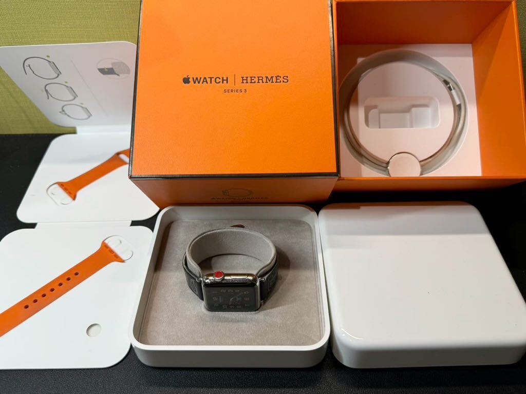 * prompt decision Apple watch HERMES Series3 apron doll original orange sport band 38mm Apple watch Hermes body GPS+Cellular 465