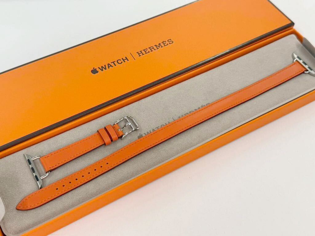 ☆希少 ほぼ未使用 即決 Apple watch HERMES エルメス ドゥブルトゥール オレンジ 41mm 40mm アトラージュ アップルウォッチ 571の画像1