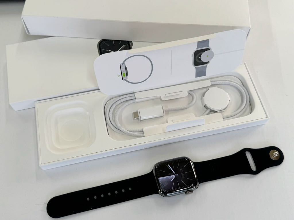 即決 美品 バッテリー100% グラファイトステンレス Apple Watch 即決 美品 バッテリー100% グラファイトステンレス Apple Watch