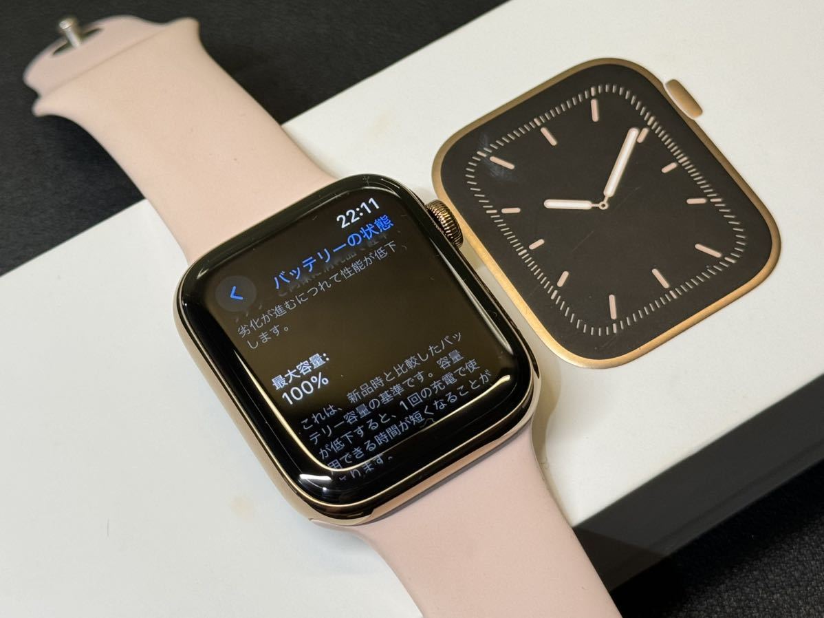 即決 Apple watch Series5 44mm ゴールドステンレス GPS+ 即決 Apple watch Series5 44mm ゴールドステンレス GPS+