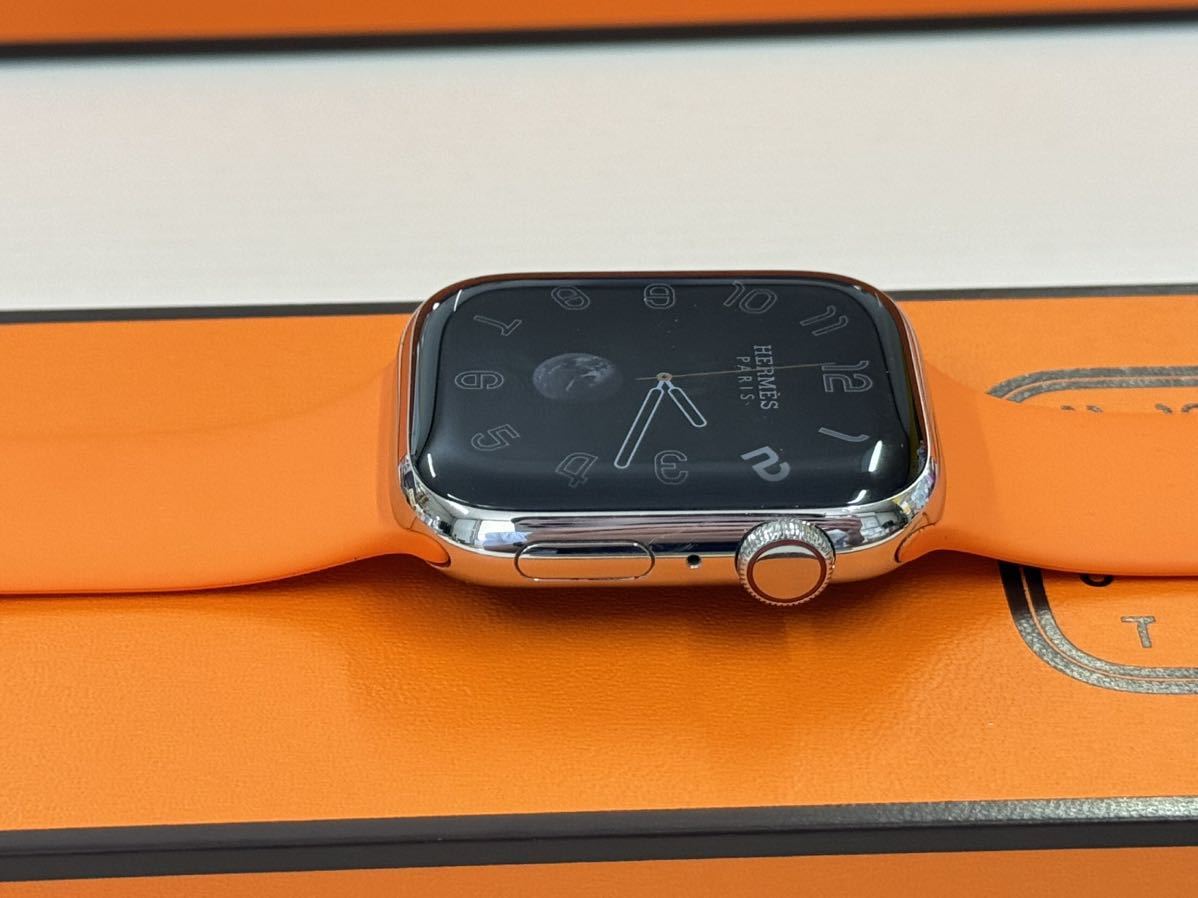 ☆最新 即決 美品 100% Apple Watch series9 HERMES 45mm アップルウォッチ エルメス GPS+Cellular シルバーステンレス シリーズ9 434_画像4